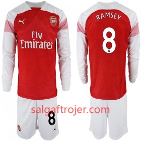 Arsenal Fodboldtrøjer Aaron Ramsey 8 Børn Hjemmebanesæt 2018/19 Langærmet